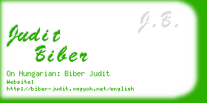 judit biber business card